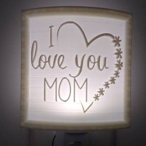 Wall plug night light | I love you Mom